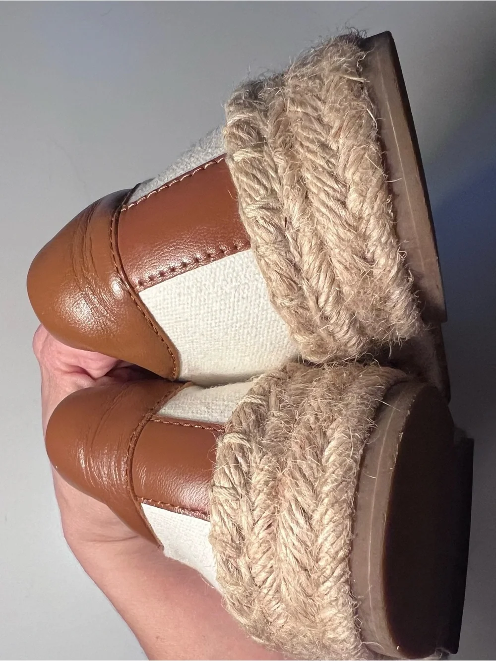 Linea Paolo Espadrilles Platform Sneakers Canvas and Leather Lace Up Women’s 8M